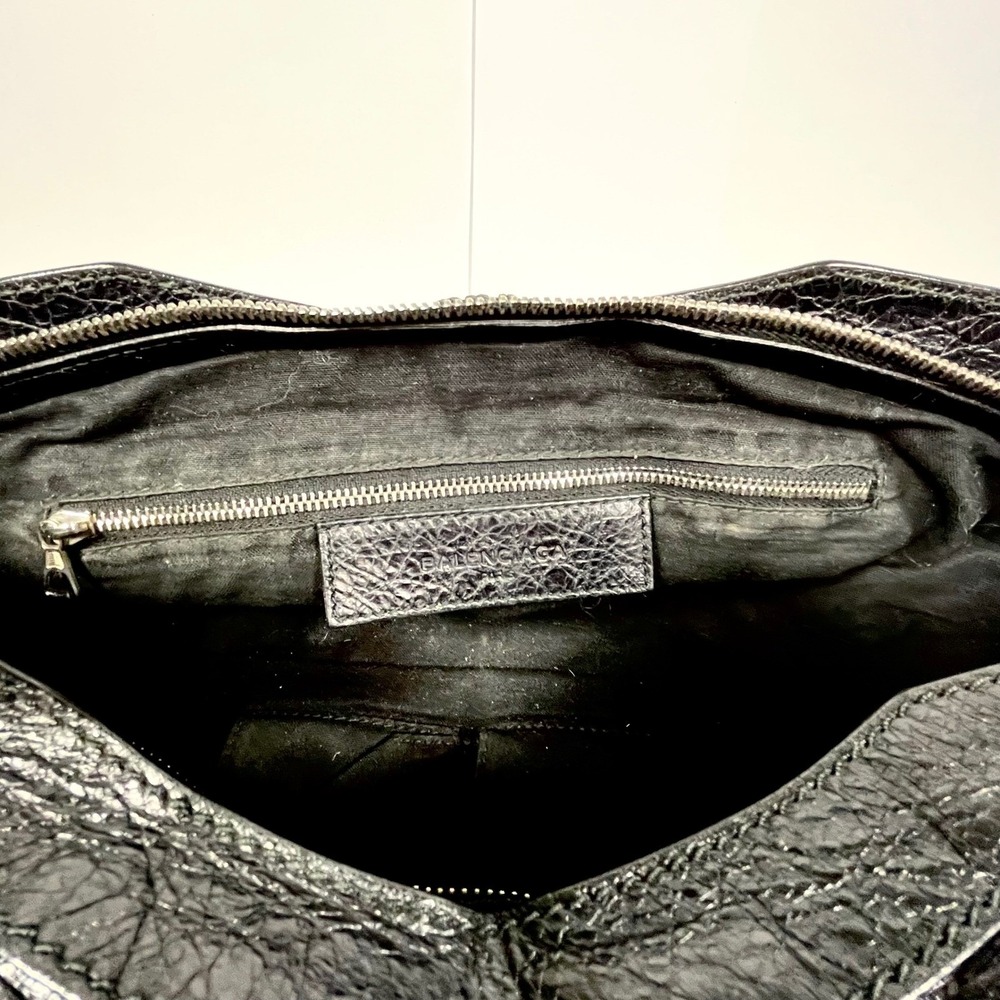 Balenciaga Giant 12 City Bag Black Lambskin Leather Silver Hardware Motorcycle - Picture 12 of 16